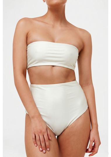 White Bandeau Top swim top, image 3, HANNE BLOCH