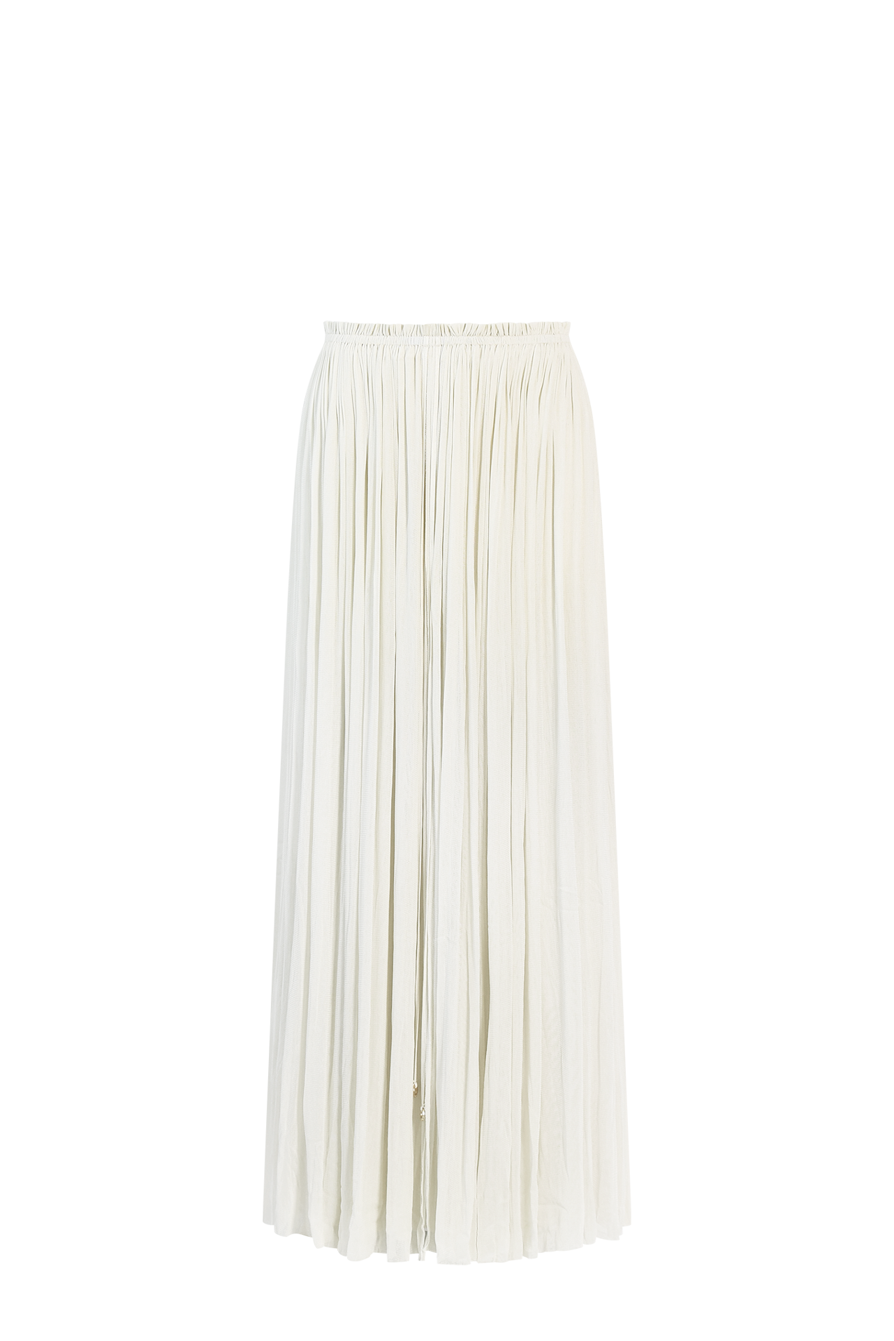 White Silk Tulle Skirt