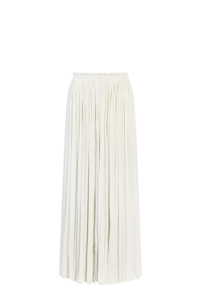 White Silk Tulle Skirt