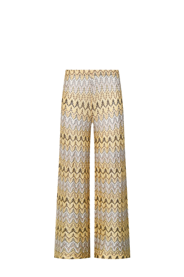 Yellow Knit Trousers, Italian knit, HANNE BLOCH