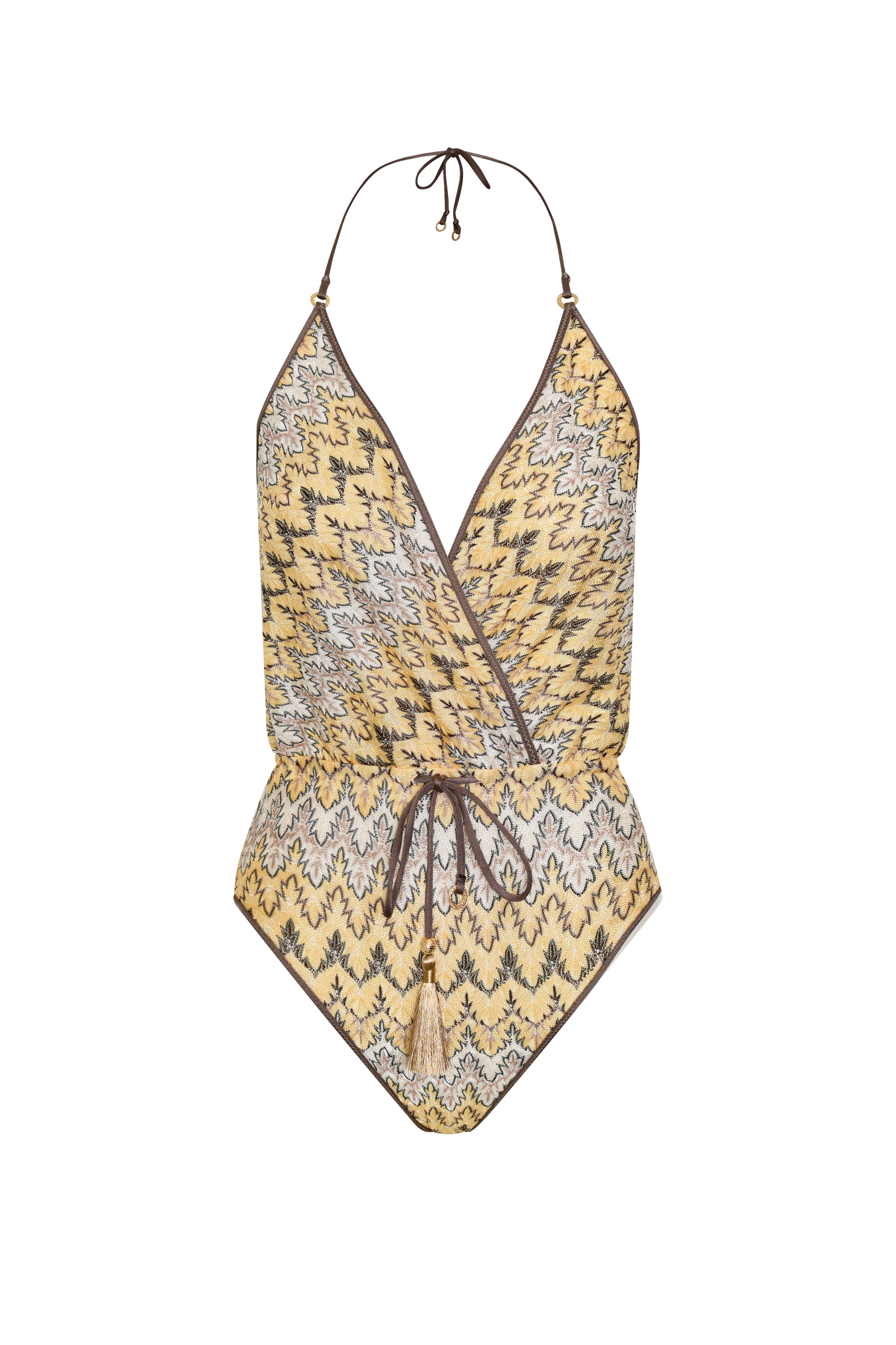 Knit V-Swimsuit