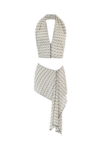 BW Knit Scarf Set   /   Top