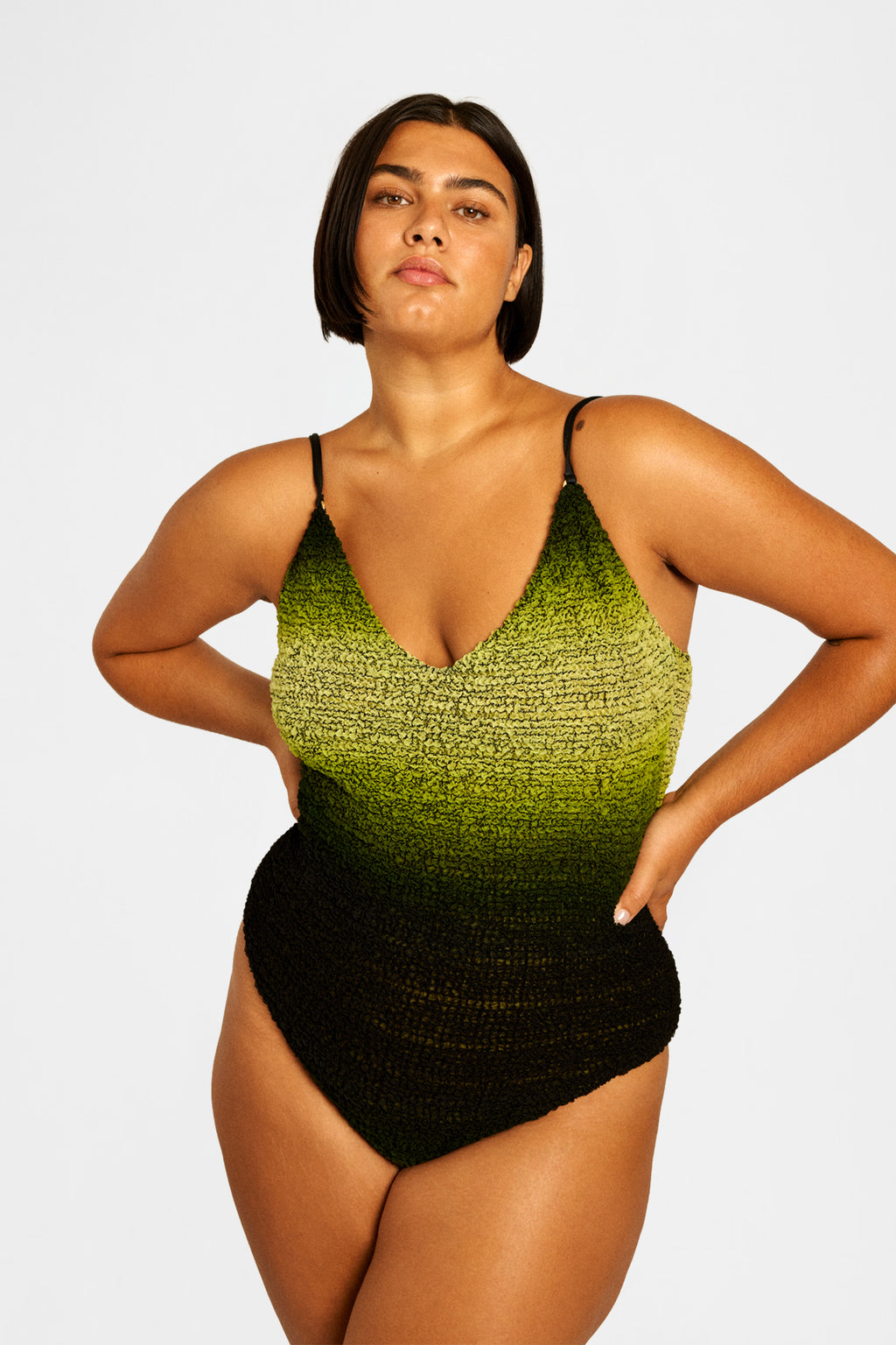 Lime Nido Silk Swimsuit