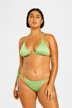 Mint Glitter Triangle Bikini