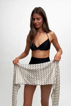 BW Knit Scarf Set   /   Top