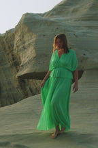 Mint Silk Tulle Long Skirt