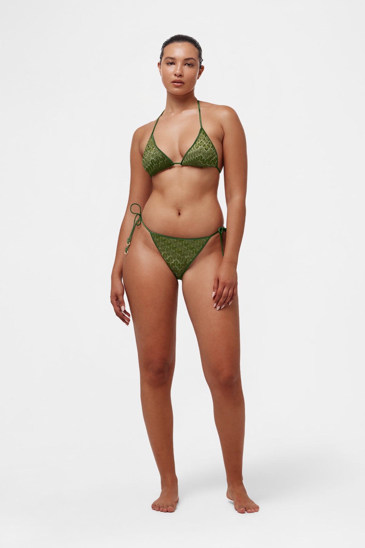 Cactus Knit Triangle Bikini