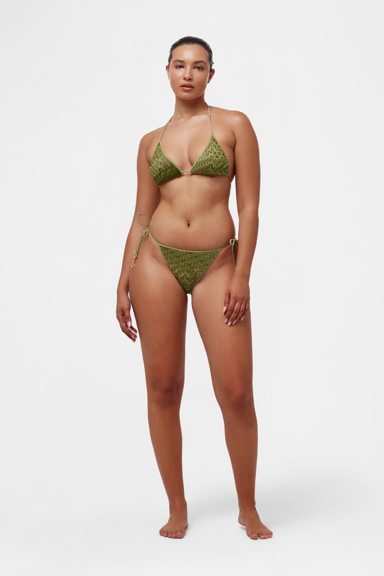 Cactus Knit Triangle Bikini