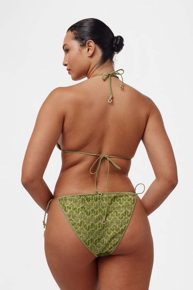 Cactus Knit Triangle Bikini