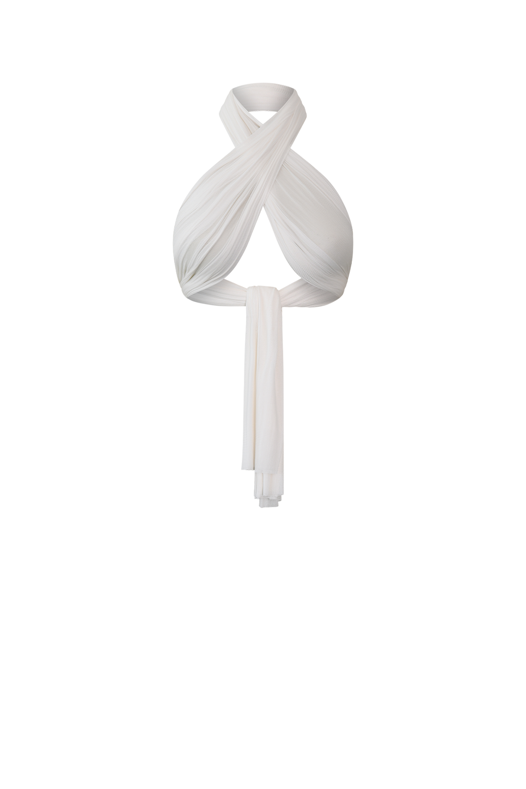 White Silk Tulle Scarf, raw-cut 100% Grade 6A mulberry silk tulle, image 8, HANNE BLOCH