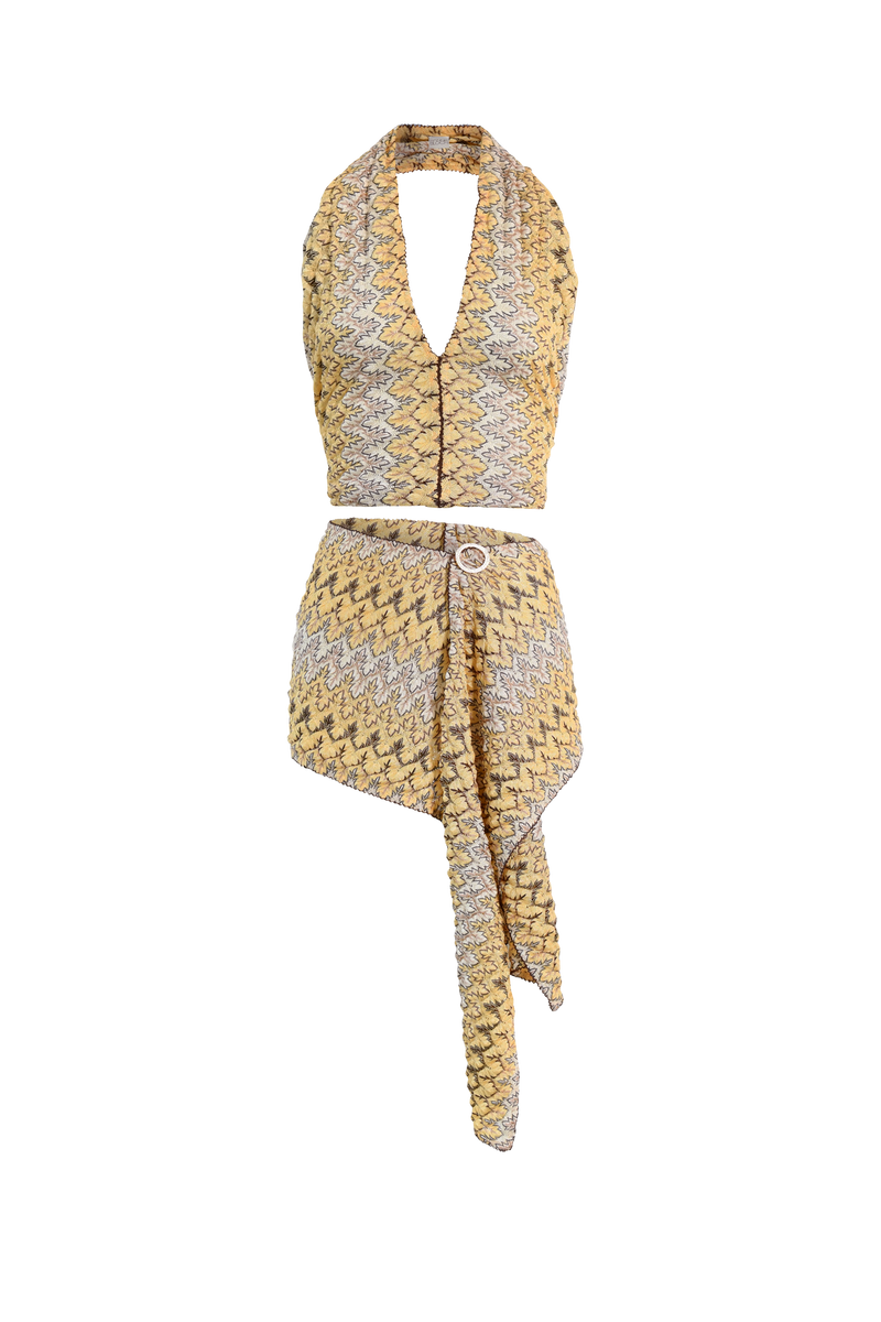 Knit Scarf Set / Top