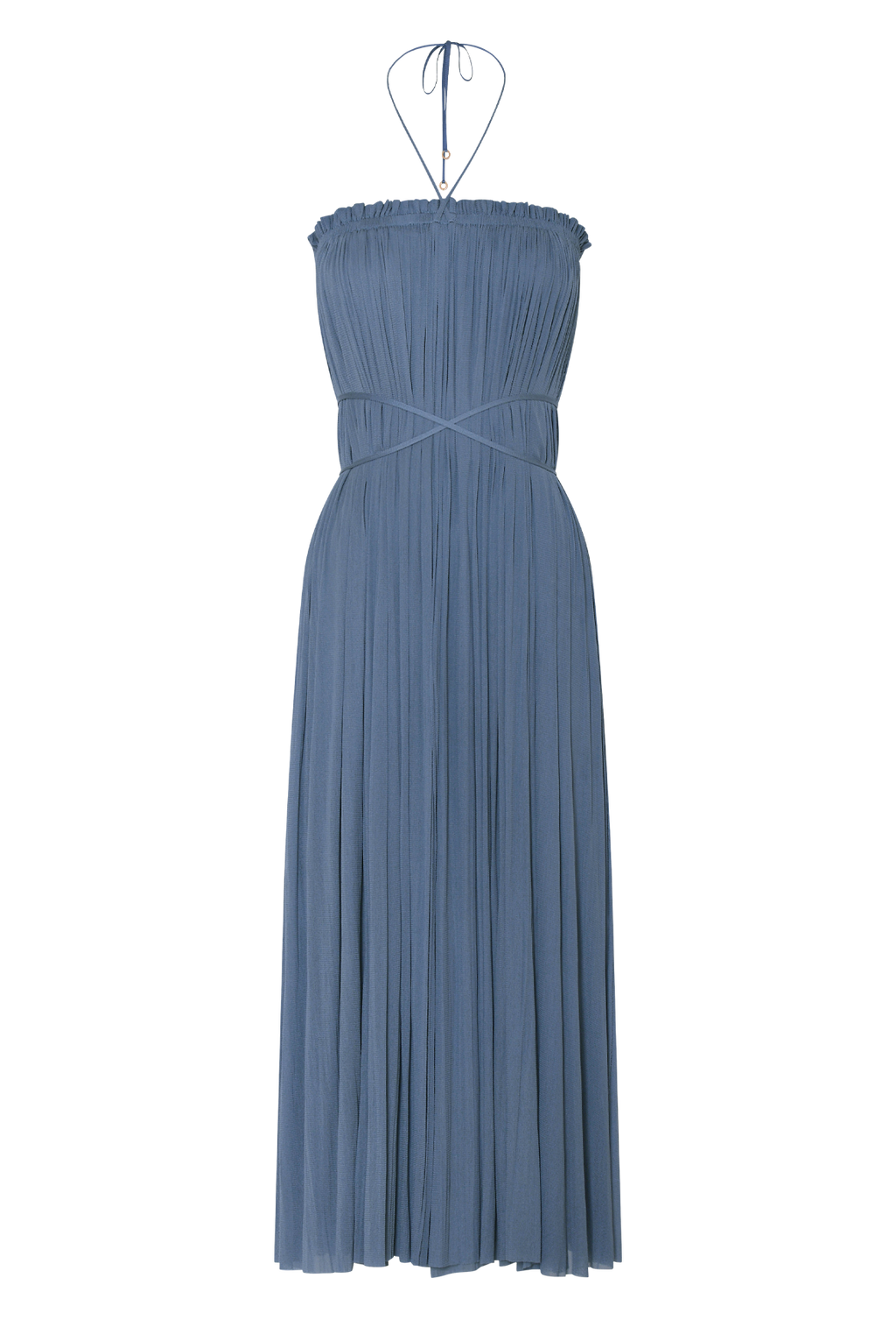 Blue Silk Tulle Skirt
