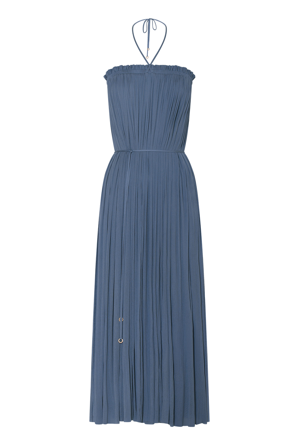 Blue Silk Tulle Skirt
