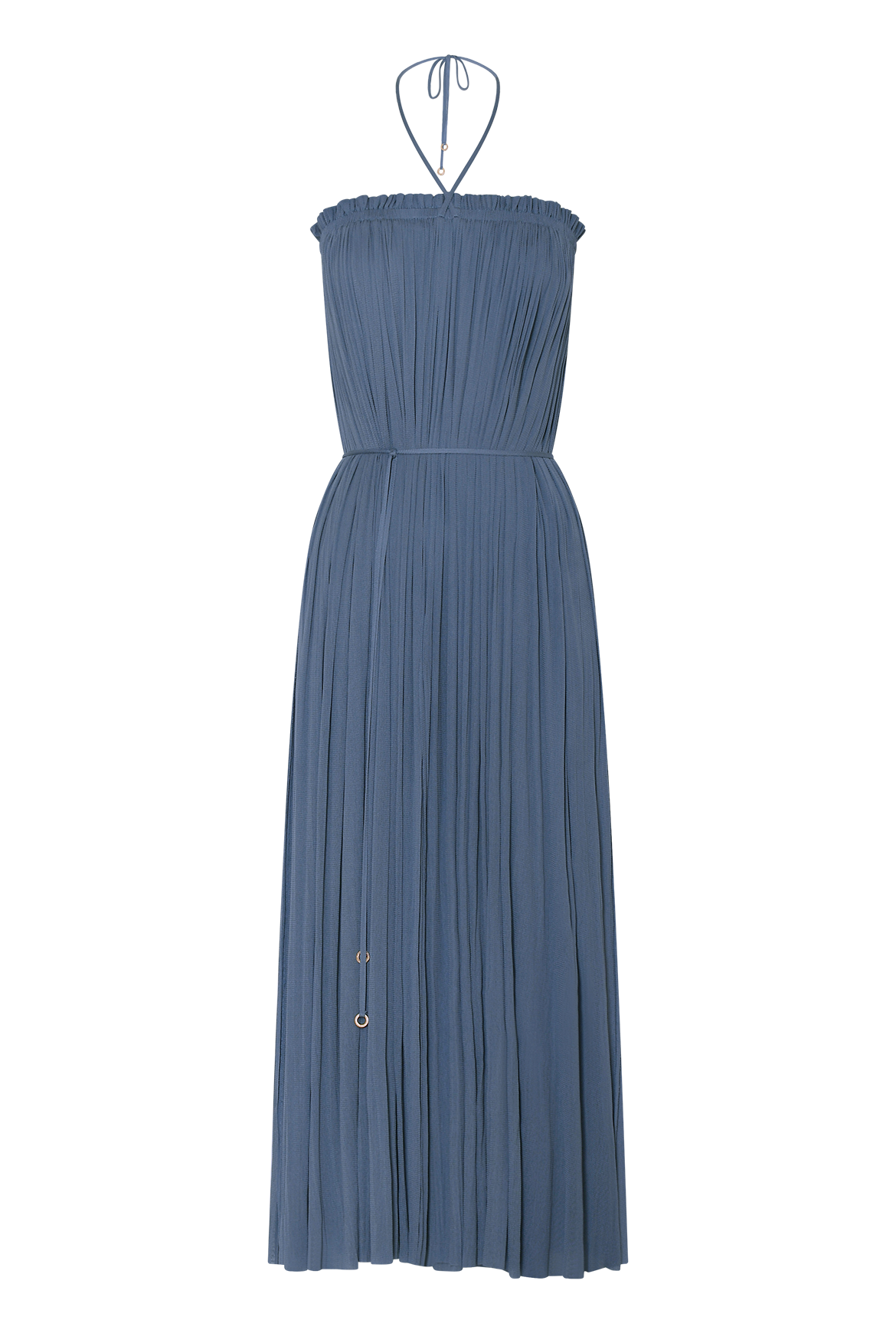 Blue Silk Tulle Skirt