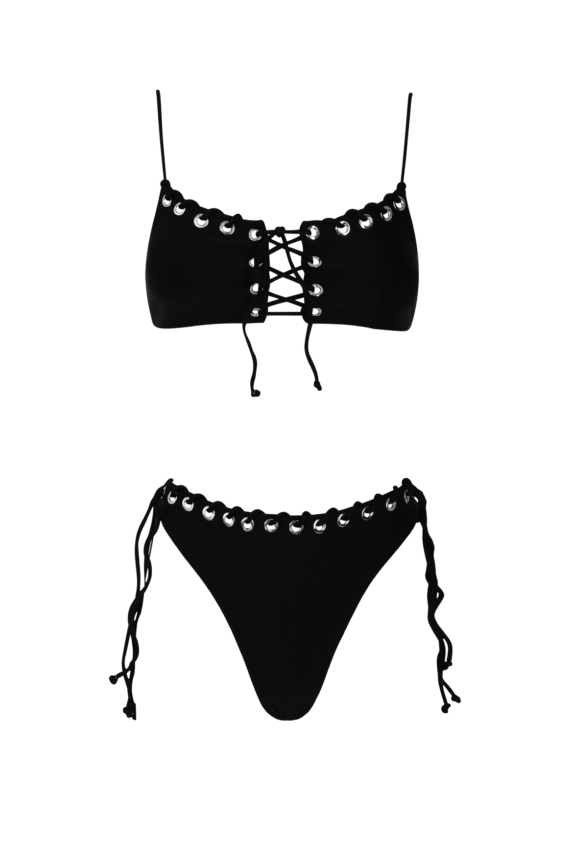 Eyelet High Leg Bikini