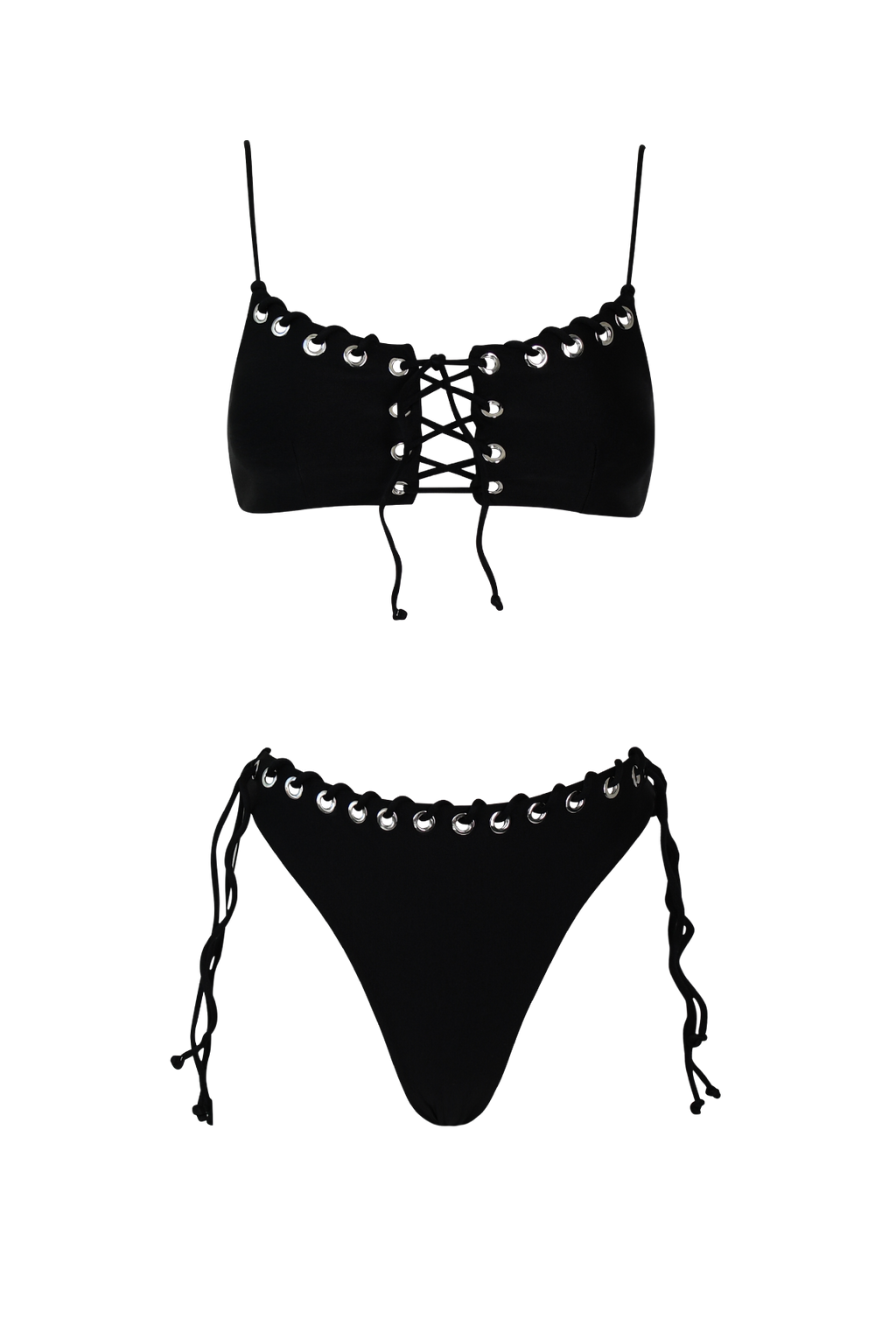 Product photo of bikini two piece for warm beach swimming & vacation.