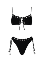Product photo of bikini two piece for warm beach swimming & vacation.