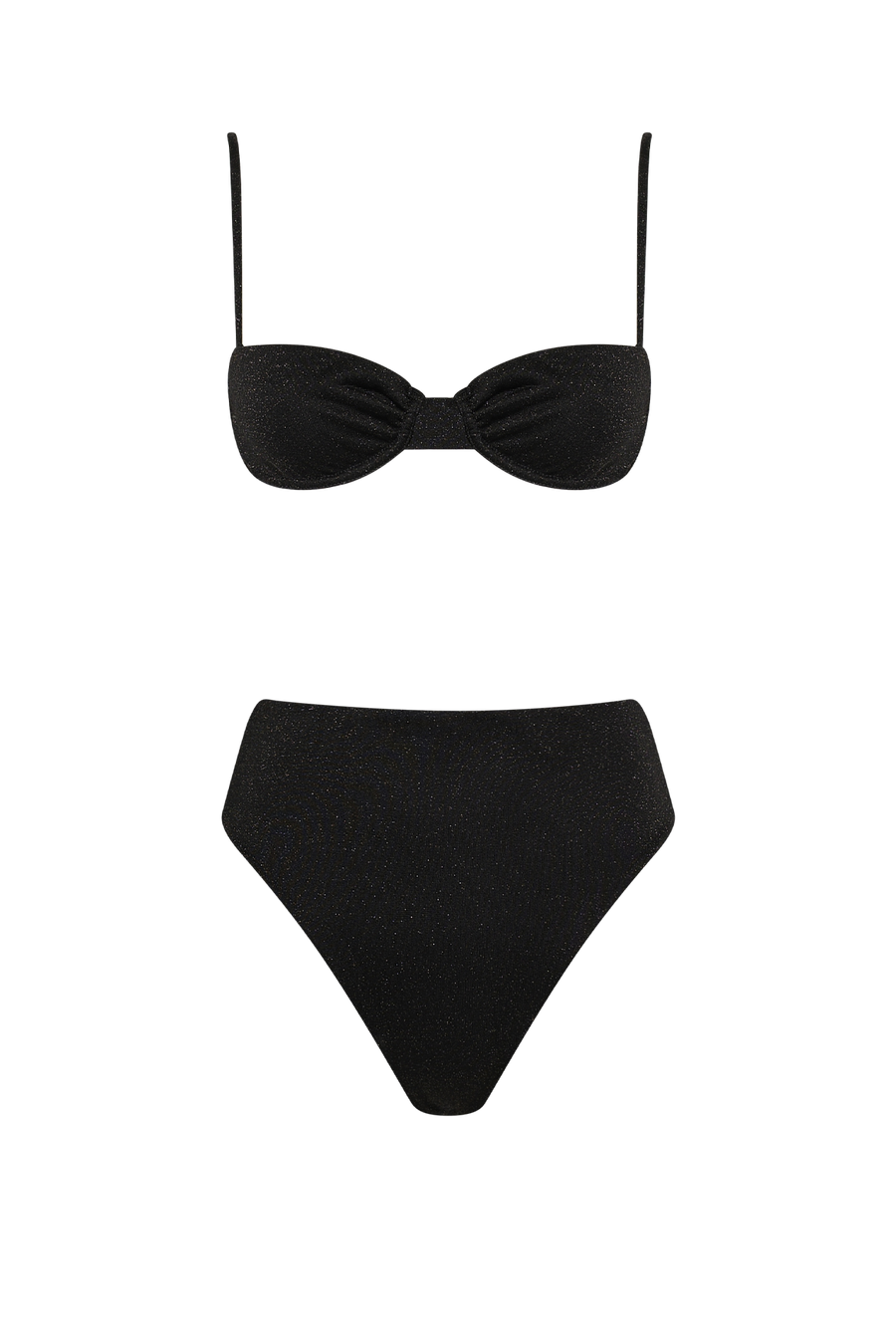 Black Glitter Balconette Bikini - Product - Hanne Bloch