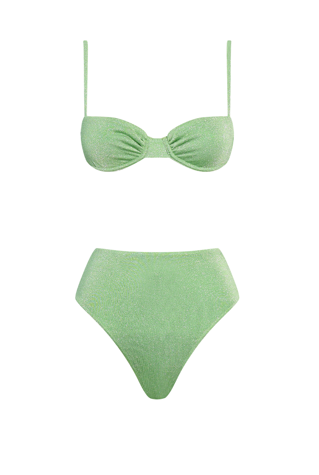 Mint Glitter Balconette Bikini