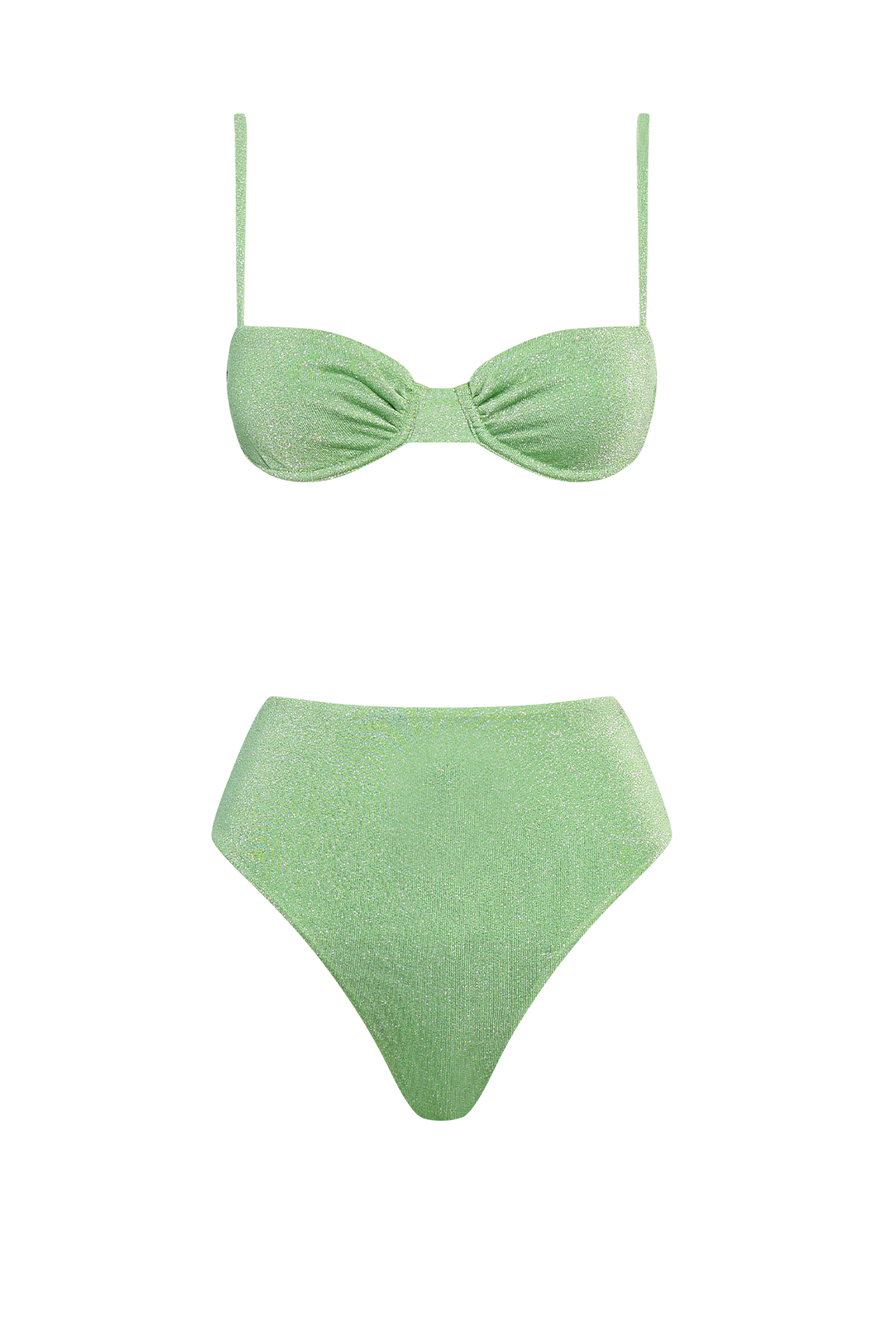 Mint Glitter Balconette Bikini