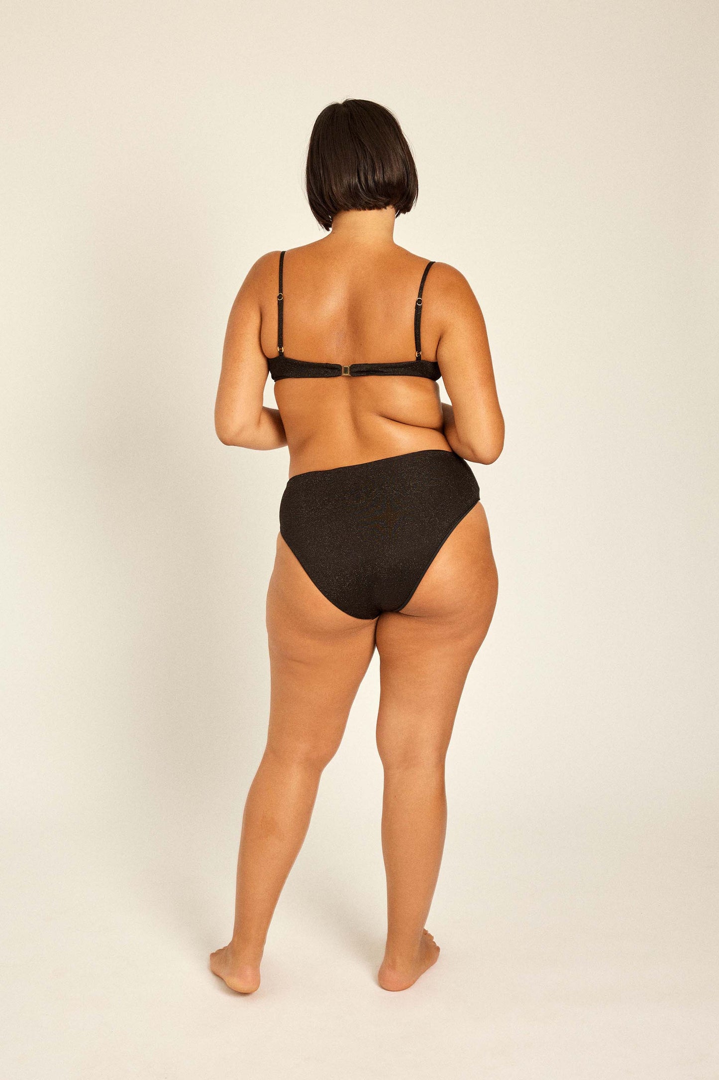 Black Glitter Balconette Bikini -Backside - Product - Hanne Bloch