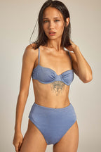 Vacation Bikini doubles as stylish top for warm beach swimming & vacation.