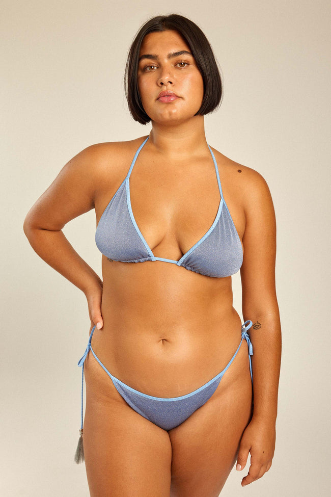Beautiful curvy model in plus size XL Bikini for summer beach & vacation.