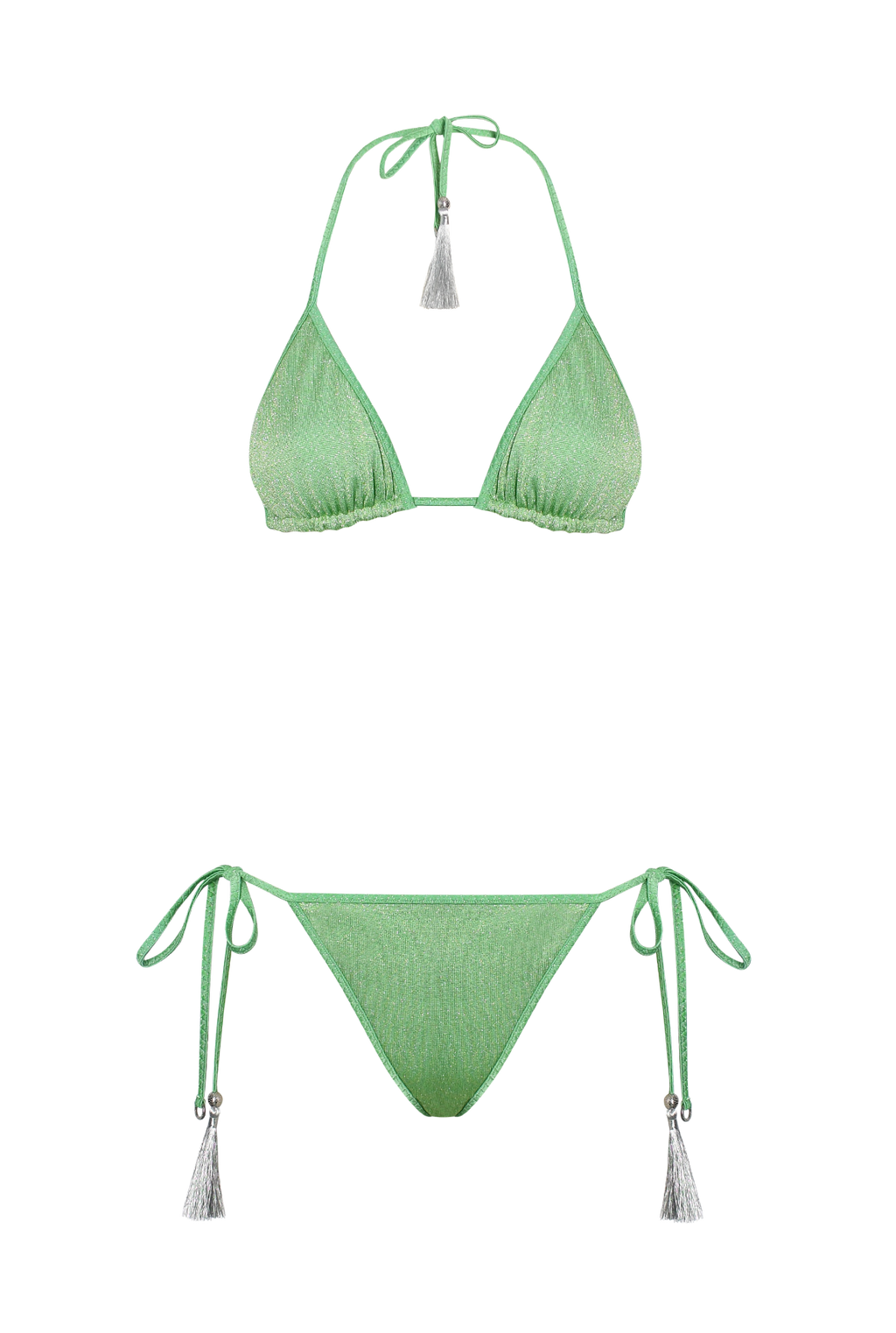 Mint Glitter Triangle Bikini