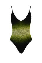 Product photo of vacation silk swimsuit doubles as top for warm beach swimming & vacation.