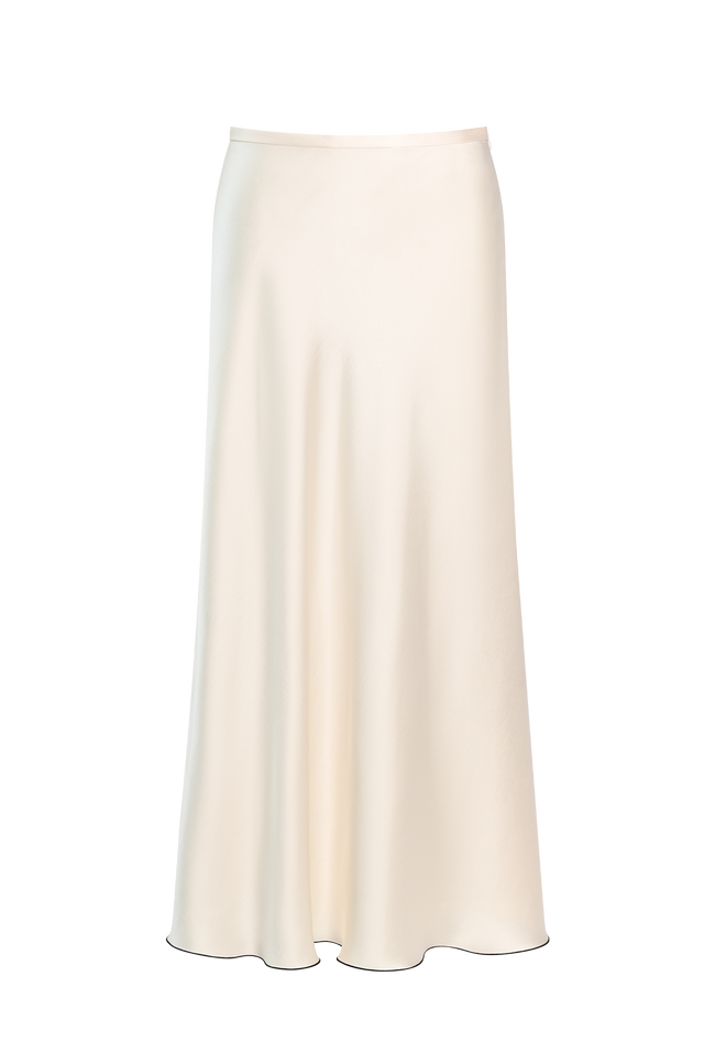 Ivory Satin Skirt