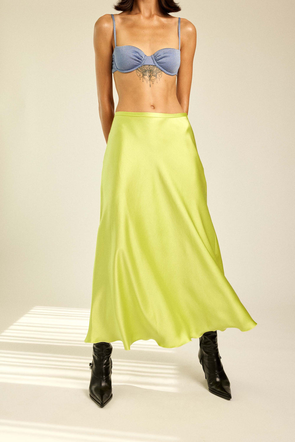 Great flattering fit Colorful Satin Skirt for all sizes.