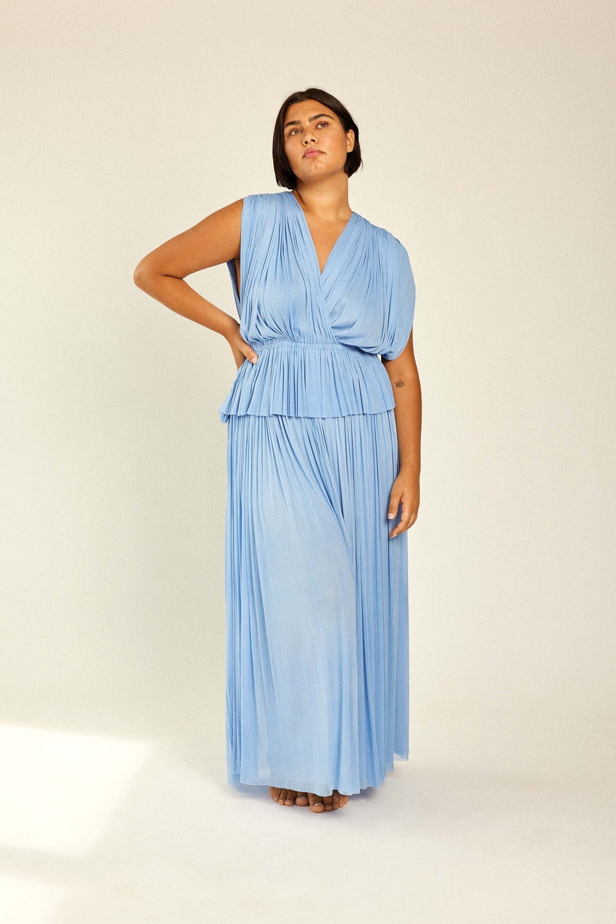 Designer Silk Top worn by stylish women like you. Perfect for resort, party & wedding.