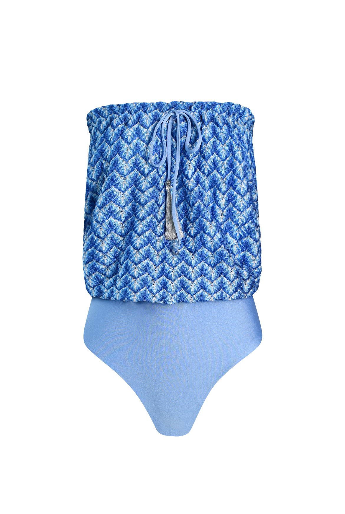 Sky Knit Bandeau Swimsuit