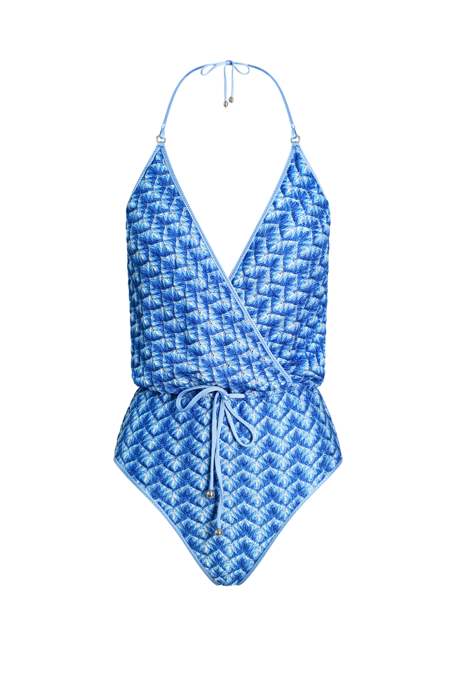 Sky Knit V-Swimsuit
