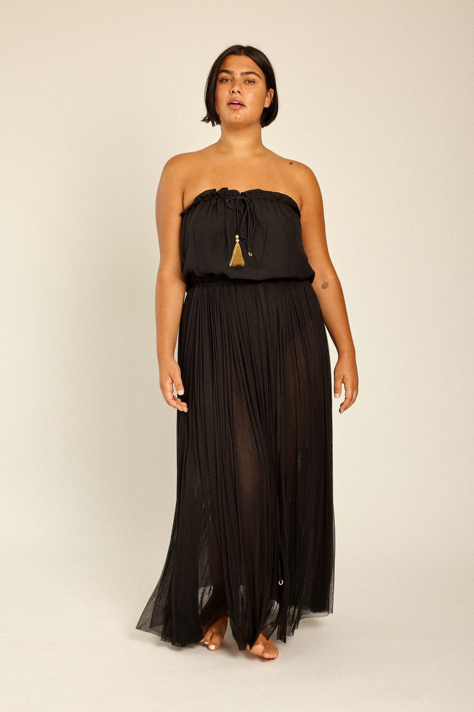 Silk Dress worn by plus size XL beautiful curvy model. Perfect for resort, party & wedding.