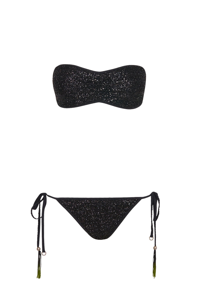 Shimmery Black Bikini
